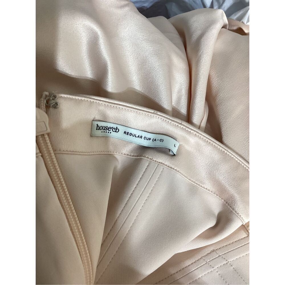 House Of‎ CB Adrienne Blush strapless satin Gown Size L - Picture 11 of 17